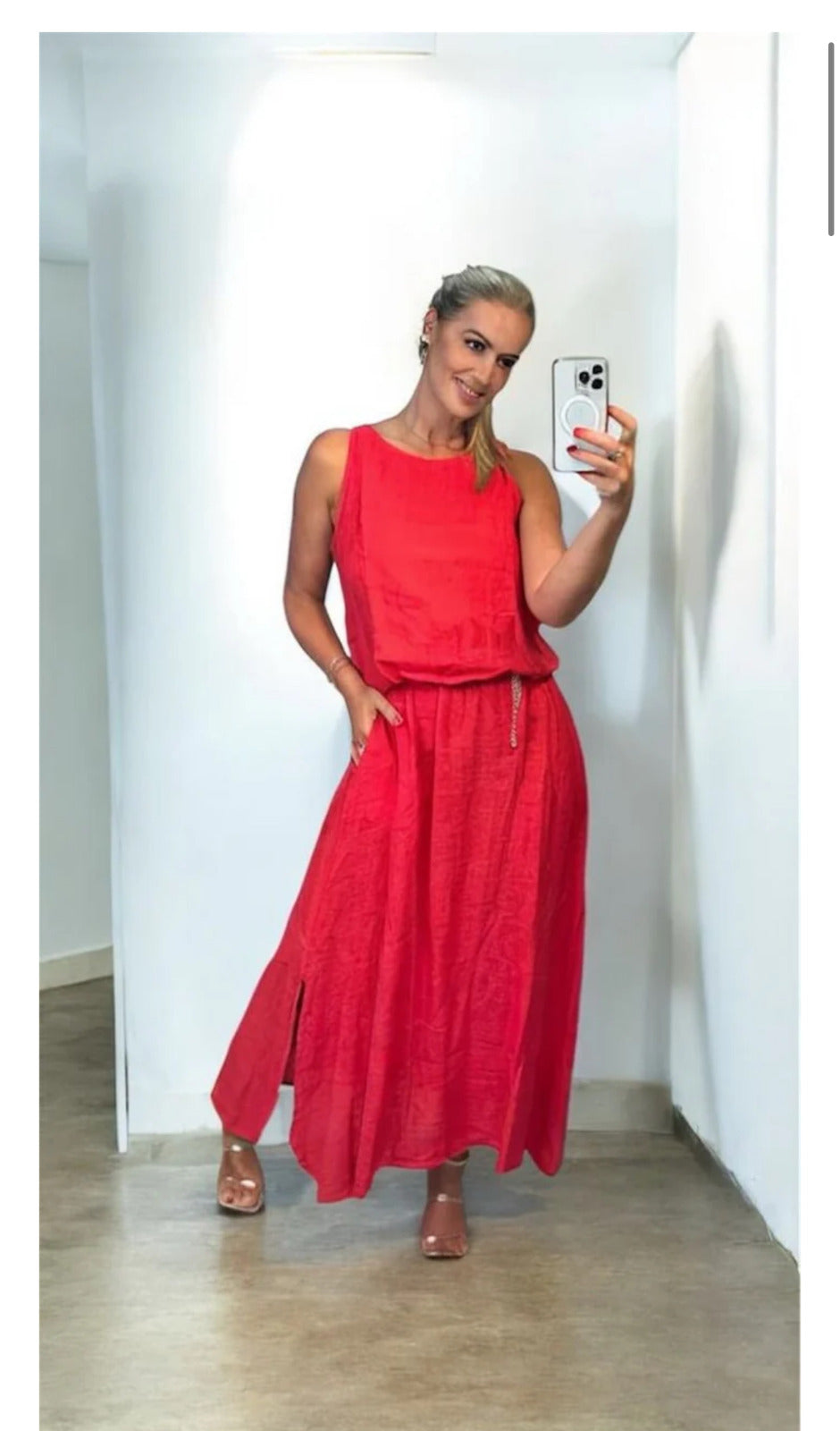 Conjunto Feminino Verano - Feito em 100% Linho Italiano + Cinto de BRINDE