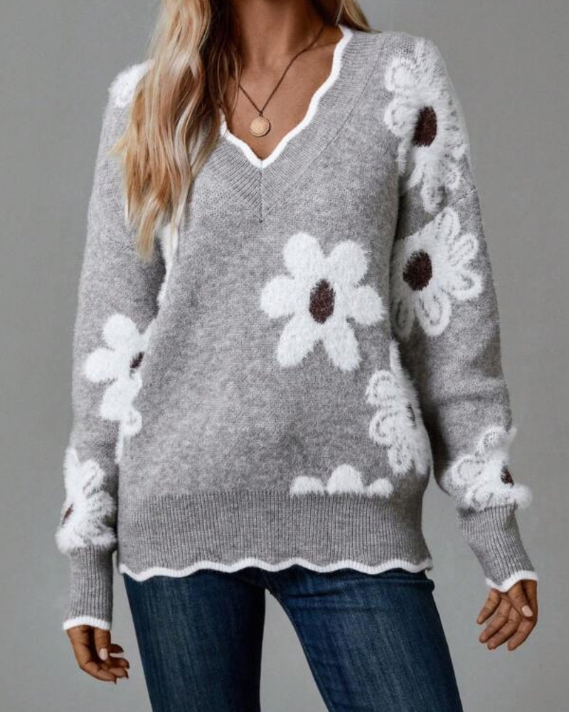 Suéter Feminino Estampa Floral Mariana